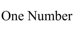 ONE NUMBER trademark