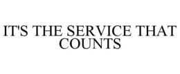 IT'S THE SERVICE THAT COUNTS trademark