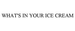 WHAT'S IN YOUR ICE CREAM trademark