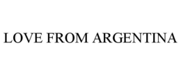 LOVE FROM ARGENTINA trademark