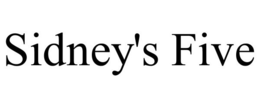 SIDNEY'S FIVE trademark