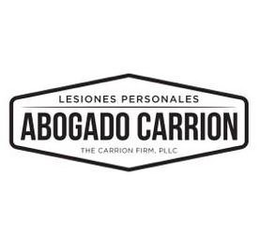LESIONES PERSONALES ABOGADO CARRION THE CARRION FIRM, PLLC trademark