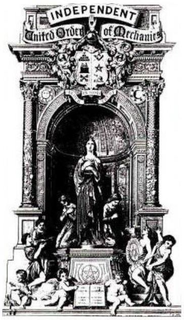INDEPENDENT UNITED ORDER OF MECHANICS IN GOD IS OUR TRUST THE VOLUME OF THE SACRED LAW KEEP A SEAL UPON MY LIPS KEEP THOU THE DOOR OF MY HEART. LOVE AND UNITED-SECRECY-FIDELITY-BENEVOLENCE-HONOR AND TRUTH trademark