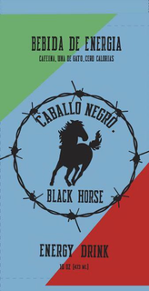 BEBIDA DE ENERGIA, CAREINA, UNA DE GATO, CERO CALORIAS, CABALLO NEGRO, BLACK HORSE, ENERGY DRINK, 16 OZ [473 ML] trademark
