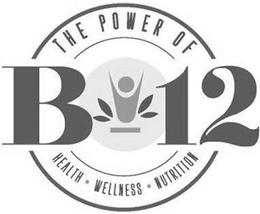THE POWER OF B12 HEALTH · WELLNESS · NUTRITION trademark