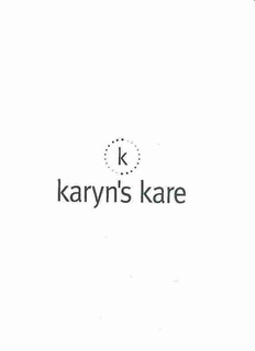 K KARYN'S KARE trademark