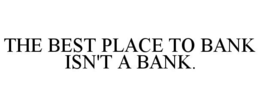 THE BEST PLACE TO BANK ISN'T A BANK. trademark