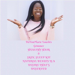 DÁVONMARIE LOURDÉS GRIMMER HEALTHY HAIR & SKIN SLEEP KIT NATURAL BEAUTY IS A DESIRE THAT'S DESERVED trademark