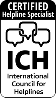 CERTIFIED HELPLINE SPECIALIST ICH INTERNATIONAL COUNCIL FOR HELPLINES trademark