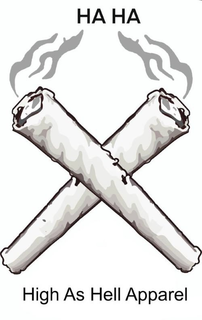 HA HA HIGH AS HELL APPAREL trademark