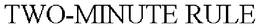 TWO-MINUTE RULE trademark