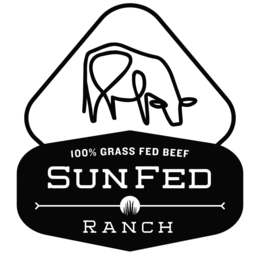 100% GRASS FED BEEF SUNFED RANCH trademark