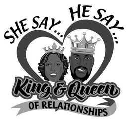 SHE SAY...HE SAY... KING & QUEEN OF RELATIONSHIPS trademark