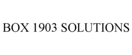 BOX 1903 SOLUTIONS trademark