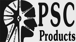 PSC PRODUCTS GLYCINE GABA TYROSINE GLUTAMINE 5HTP / SEROTONIN S.B.N.C. + GABA LYSINE TAURINE PHENYLALANI trademark