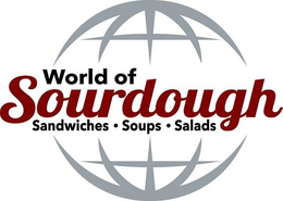 WORLD OF SOURDOUGH SANDWICHES · SOUPS · SALADS trademark