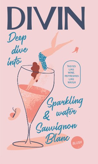 DIVIN DEEP DIVE INTO SPARKLING WATER & SAUVIGNON BLANC TASTES LIKE WINE, REFRESHES LIKE WATER BLUSH trademark
