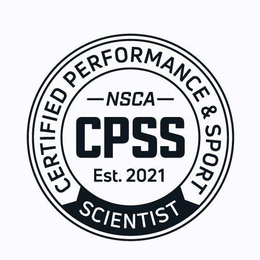 NSCA CPSS EST. 2021 CERTIFIED PERFORMANCE & SPORT SCIENTIST trademark