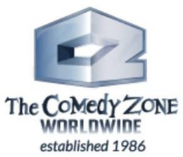 THE COMEDY ZONE WORLDWIDE ESTABLISHED 1986 CZ trademark