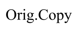 ORIG.COPY trademark