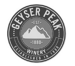 GEYSER PEAK EST 1880 WINERY ESTABLISHED IN 1880 trademark