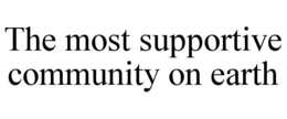 THE MOST SUPPORTIVE COMMUNITY ON EARTH trademark