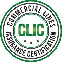 CLIC COMMERCIAL LINES INSURANCE CERTIFICATION trademark