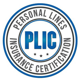PLIC PERSONAL LINES INSURANCE CERTIFICATION trademark