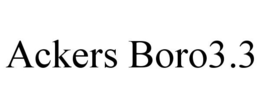 ACKERS BORO3.3 trademark