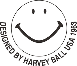 DESIGNED BY HARVEY BALL USA 1963 trademark
