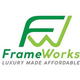 FW FRAME WORKS LUXURY MADE AFFORDABLE trademark