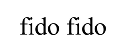 FIDO FIDO trademark