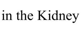IN THE KIDNEY trademark