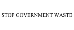 STOP GOVERNMENT WASTE trademark
