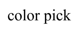 COLOR PICK trademark