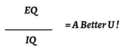 EQ / IQ = A BETTER U! trademark