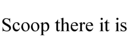 SCOOP THERE IT IS trademark