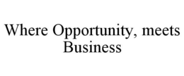 WHERE OPPORTUNITY, MEETS BUSINESS trademark