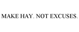 MAKE HAY. NOT EXCUSES. trademark