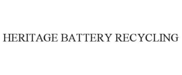 HERITAGE BATTERY RECYCLING trademark