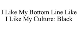 I LIKE MY BOTTOM LINE LIKE I LIKE MY CULTURE: BLACK trademark