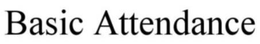 BASIC ATTENDANCE trademark