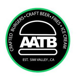 AATB CRAFTED BURGERS CRAFTED BEERS FRIES ICE CREAM EST. SIMI VALLEY CA trademark
