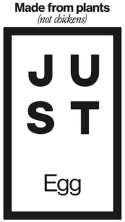 JUST EGG MADE FROM PLANTS NOT CHICKENS trademark