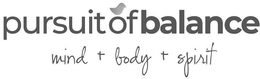 PURSUIT OF BALANCE MIND + BODY + SPIRIT trademark