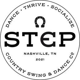 DANCE · THRIVE · SOCIALIZE STEP NASHVILLE, TN 2021 COUNTRY SWING & DANCE CO trademark