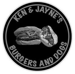 KEN & JAYNE'S BURGERS AND DOGS trademark
