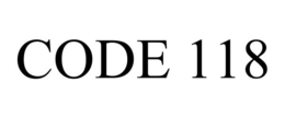 CODE 118 trademark