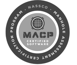 NASSCO MANHOLE ASSESSMENT CERTIFICATION PROGRAM MACP CERTIFIED SOFTWARE trademark