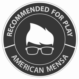 RECOMMENDED FOR PLAY AMERICAN MENSA trademark
